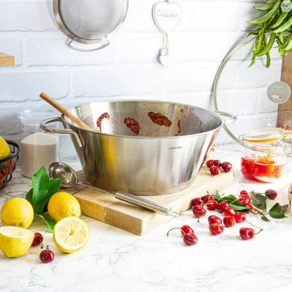Cristel stainless steel jam pot - 2 sizes