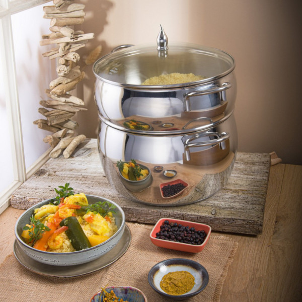 Stainless steel couscous medina 26cm Cristel