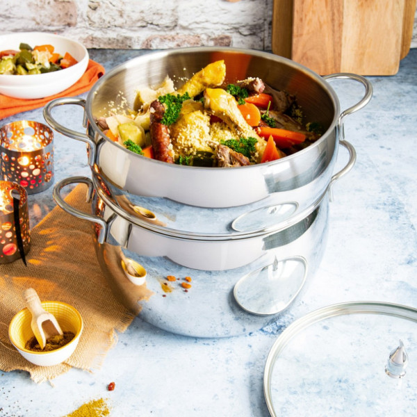 Stainless steel couscous medina 26cm Cristel