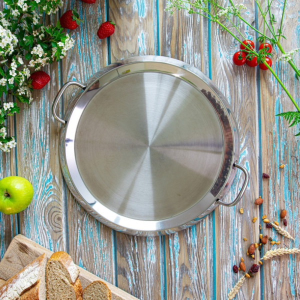 Grill Plancha stainless steel 34cm Cristel