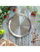 Plancha grill stainless steel with lid 34cm Cristel