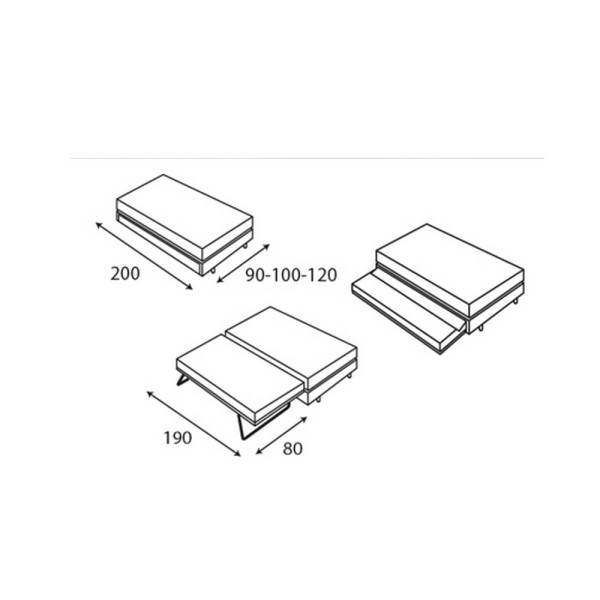 Simmons Kangaroo sofa bed - 3 sizes