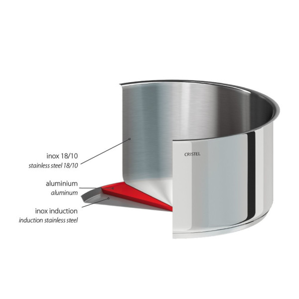 CRISTEL Strate stock pot stainless steel - 2 sizes