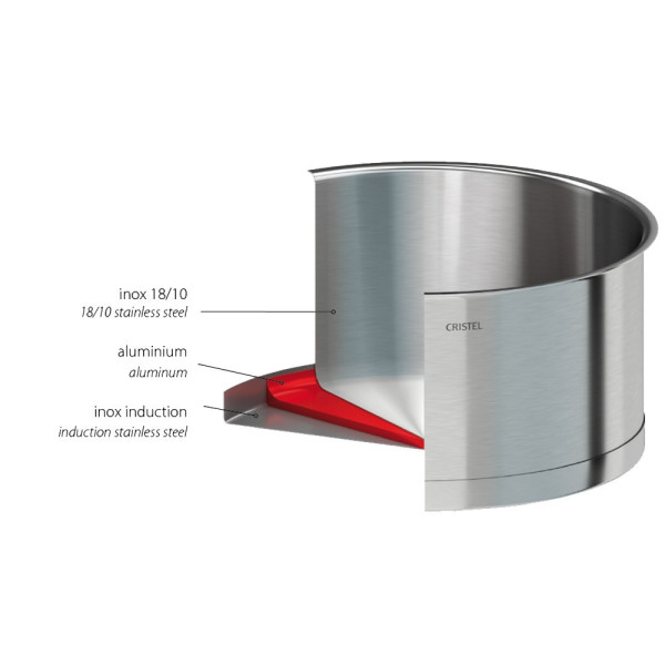 Cristel Strate sauté pan stainless steel - 4 sizes