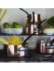 Set of 3 Baumalu tinned copper saucepans