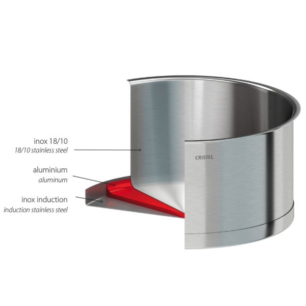 Cristel Strate saucepan stainless steel - 4 sizes