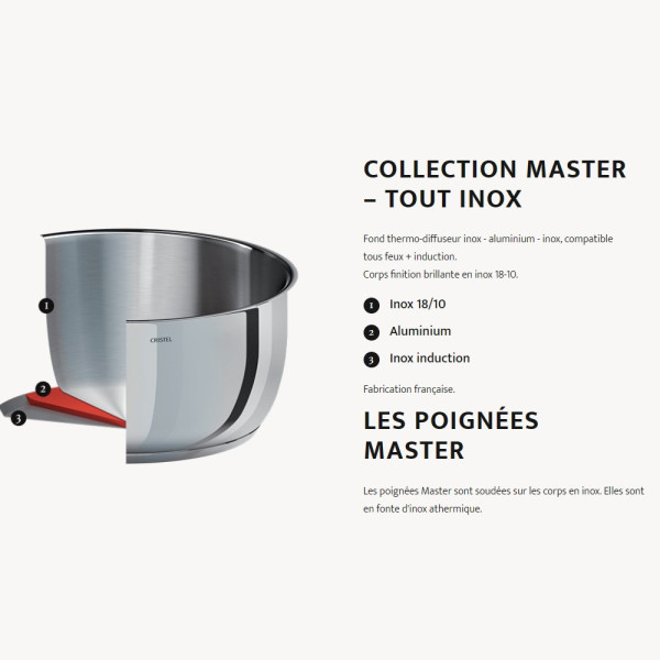 Cristel Cookway Cocotte with lid - 3 sizes