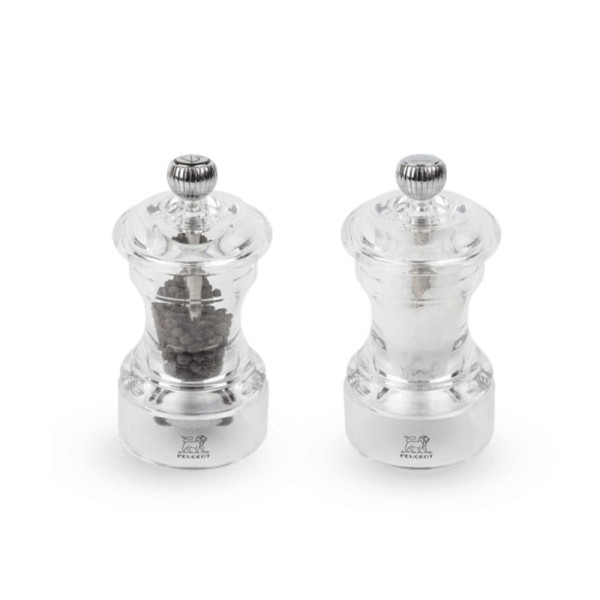 Peugeot 2 salt and pepper mills Bistro transparent