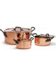 Smooth copper cocotte with lid Baumalu - 4 sizes