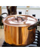 Smooth copper stockpot 24cm with lid Baumalu