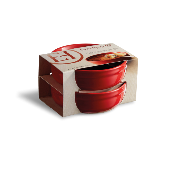 EMILE HENRY set of 2 crème brûlée ramekins - 2 colors