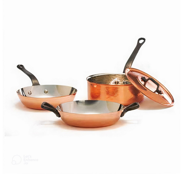 Copper sauté pan with lid 16cm Miniatures Baumalu
