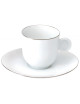 Deshoulières Galet Platine 6 cups and saucers - 2 capacities