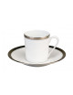 Deshoulières Versailles Platine 6 cups and saucers - 4 capacities