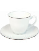 Deshoulières Colbert Platine 6 cups and saucers - 2 capacities