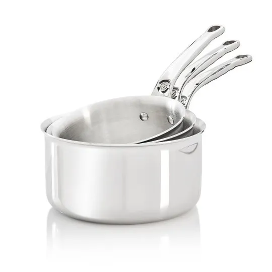 Battery set of 3 Affinity De Buyer saucepans