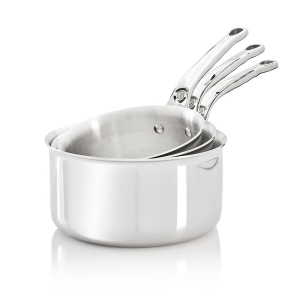 Battery set of 3 Affinity De Buyer saucepans