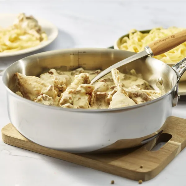De Buyer Affinity stainless steel straight sauté pan - 4 sizes