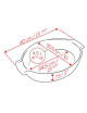 Peugeot Appolia oval baking dish 40cm - 4 colors