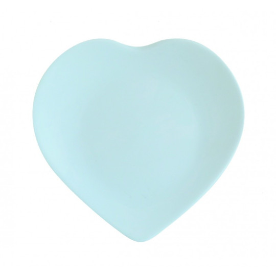 Deshoulières 6 white Mazarin heart dessert plates