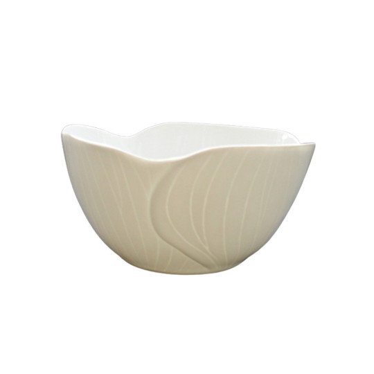 Jacques Pergay 6 Gingko white porcelain bowls