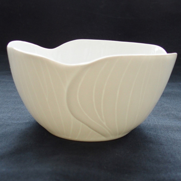 Jacques Pergay 6 Gingko white porcelain bowls