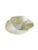 Jacques Pergay 6 Coeur coffee cups and saucers