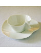 Jacques Pergay 6 Coeur coffee cups and saucers