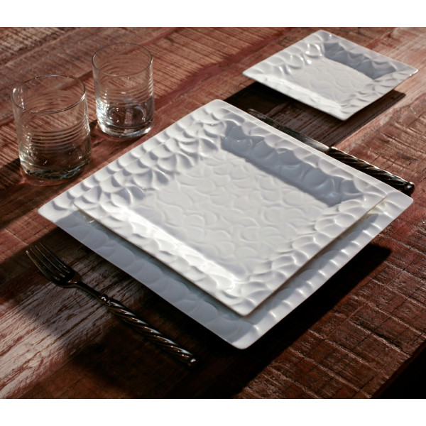 Jacques Pergay 6 porcelain Frangipani plates - 3 sizes