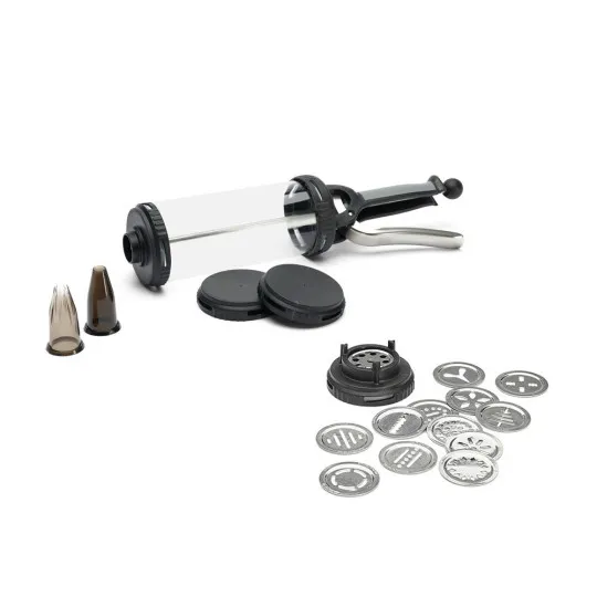 De Buyer Tube Piston Box with sandblasted kit pastry sringe