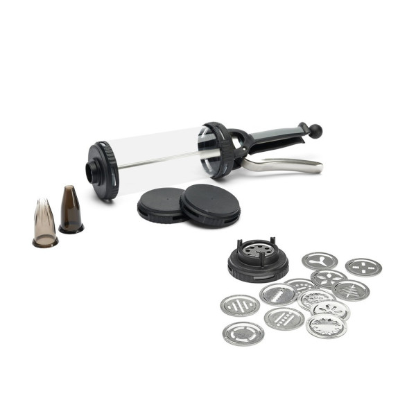 De Buyer Tube Piston Box with sandblasted kit pastry sringe