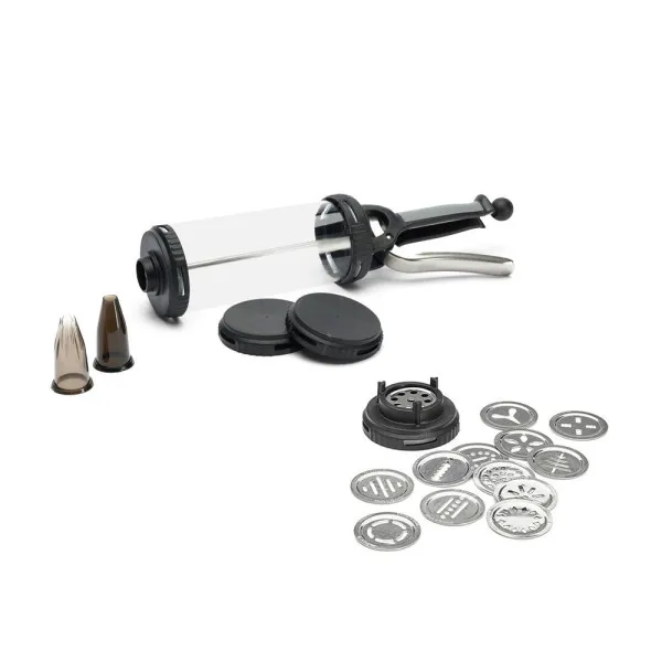 De Buyer Tube Piston Box with sandblasted kit pastry sringe