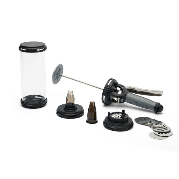 De Buyer Tube Piston Box with sandblasted kit pastry sringe