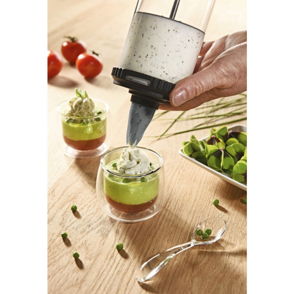 De Buyer Tube Piston Box with sandblasted kit pastry sringe