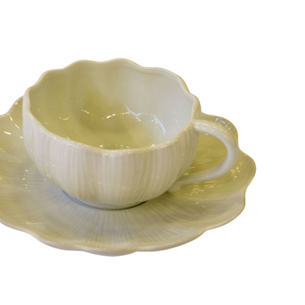 Jacques Pergay 6 Pumpkin cups and saucers - 2 sizes