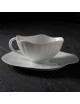 Jacques Pergay 6 Lotus cups and saucers - 2 sizes