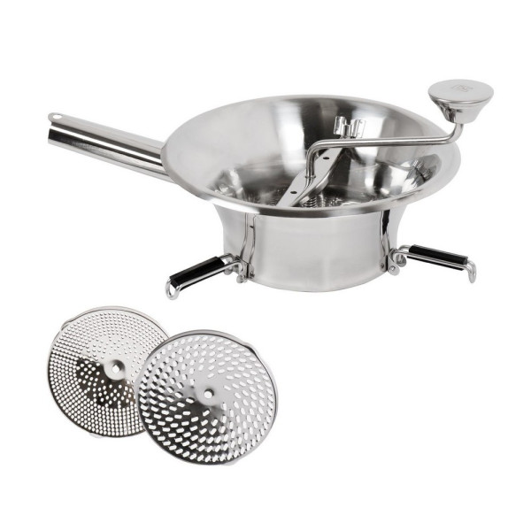 Stainless steel vegetable mill 24 cm - 3 grids