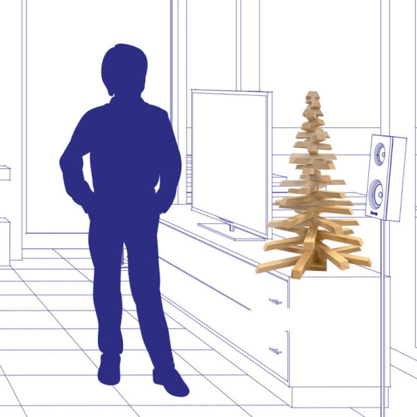 MON SAPIN WOODY Small wooden Christmas tree - 2 sizes