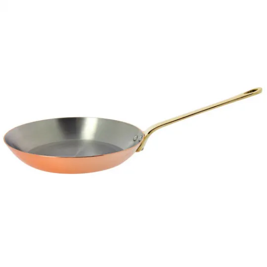 De Buyer Inocuivre Copper Stainless Steel Brass Frying Pan - 3 sizes