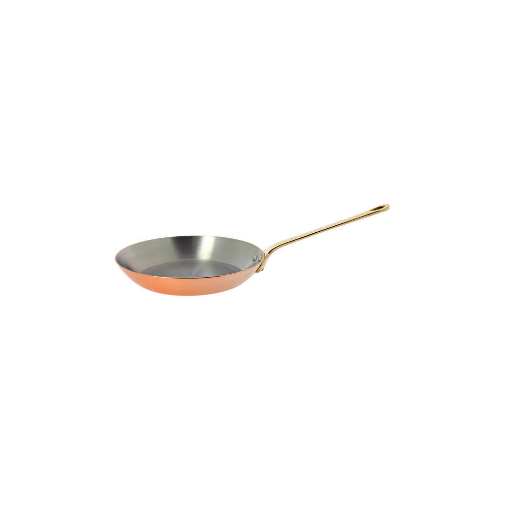 De Buyer Inocuivre Copper Stainless Steel Brass Frying Pan - 3 sizes