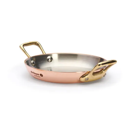 De Buyer Inocuivre round oven dish copper-stainless steel brass - 4 sizes