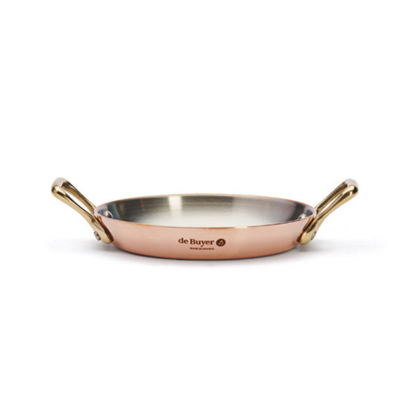 De Buyer Inocuivre round oven dish copper-stainless steel brass - 4 sizes