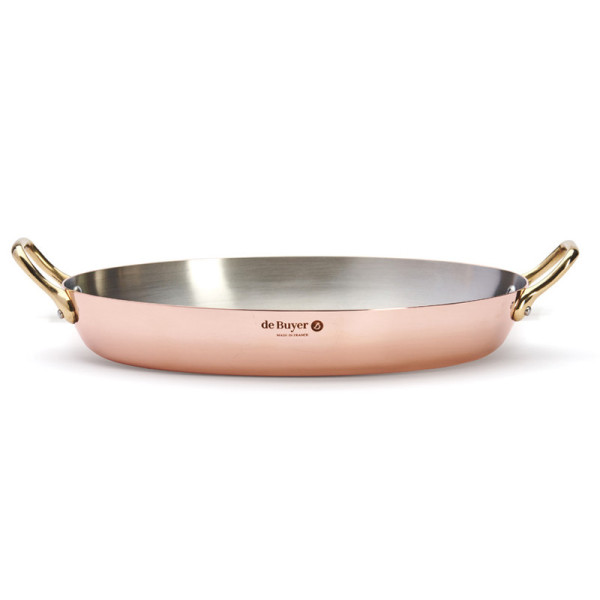 De Buyer Inocuivre Oval baking dish copper-stainless steel brass - 2 sizes