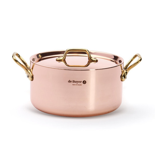 De Buyer Inocuivre copper-stainless steel brass stewpot - 3 sizes