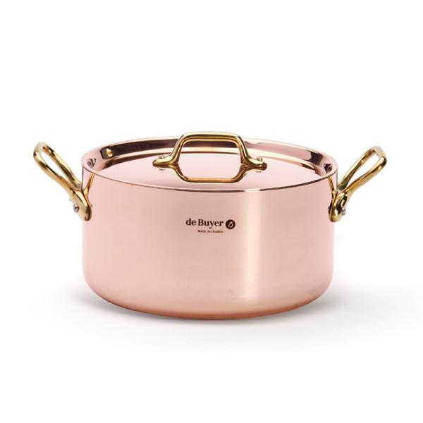 De Buyer Inocuivre copper-stainless steel brass stewpot - 3 sizes