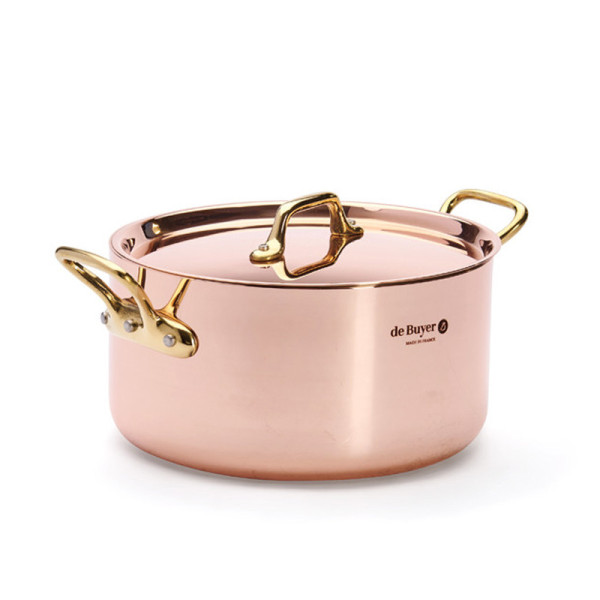 De Buyer Inocuivre copper-stainless steel brass stewpot - 3 sizes