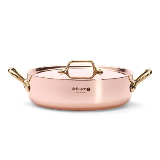 De Buyer Inocuivre copper-stainless steel brass sauté pan - 3 sizes