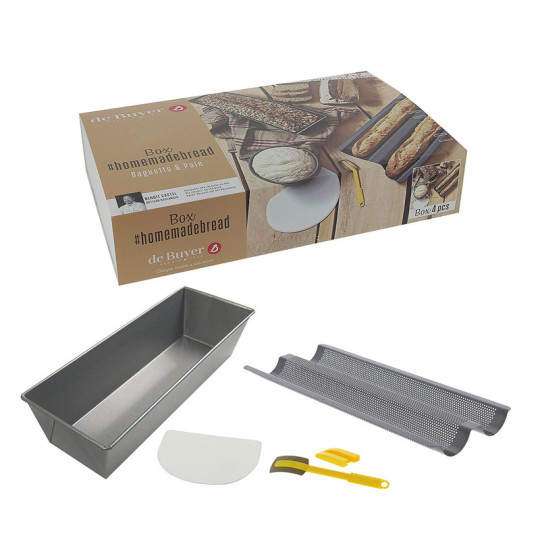 De Buyer Homebread baguette and bread box set
