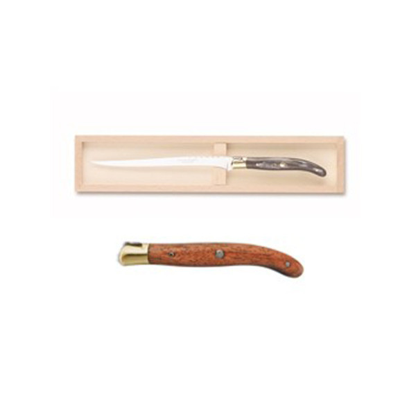 Claude Dozorme foie gras knife in exotic wood