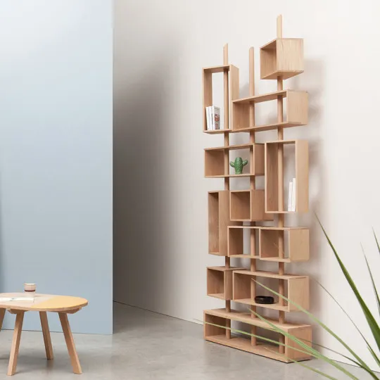 Drugeot Manufacture 3 MATS bookcase in solid oak